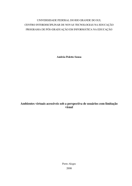 Ambientes virtuais acess&iacute;veis sob a perspectiva de