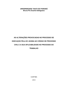 as alteracoes provocadas no processo de execucao - TCC On-line