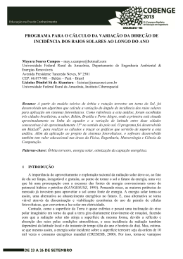 programa para o c&aacute;lculo da varia&ccedil;&atilde;o da dire&ccedil;&atilde;o de