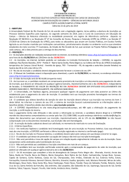 Consulte o edital do Processo Seletivo