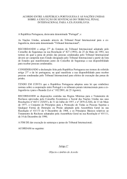 acordo entre a rep&uacute;blica portuguesa e as na&ccedil;&otilde;es unidas sobre a