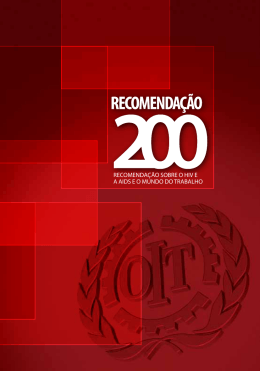 Recomenda&ccedil;&atilde;o sobRe o HIV e a aIds e o mundo do tRabalHo