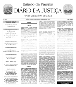 Diario da Justi a 29-05-2001 - Tribunal de Justi&ccedil;a da Para&iacute;ba