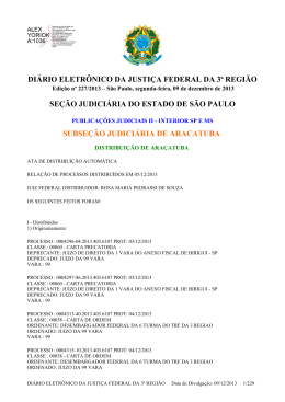 di&aacute;rio eletr&ocirc;nico da justi&ccedil;a federal da 3&ordf; regi&atilde;o se&ccedil;&atilde;o judici&aacute;ria do