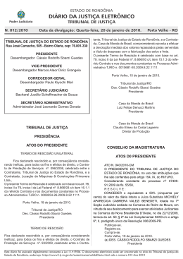 20 - Tribunal de Justiça de Rondônia