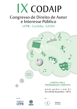 IV Congresso de Direito de Autor e Interesse P&uacute;blico