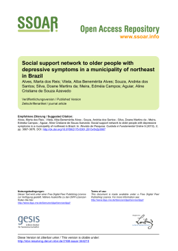 Social support network to older people with depressive
