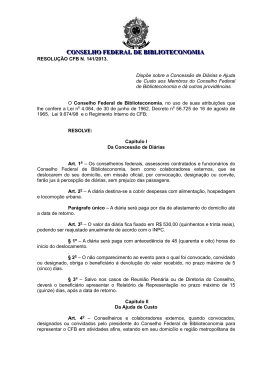 RESOLUÇÃO CFB N. 141/2013