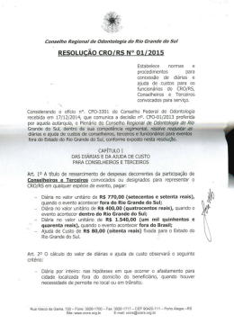 Resolu&ccedil;&atilde;o 01/2015