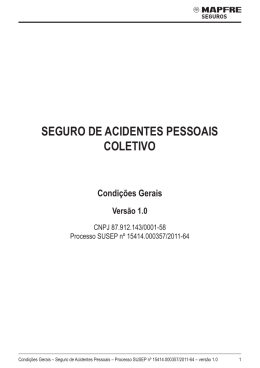 SEGURO DE ACIDENTES PESSOAIS COLETIVO