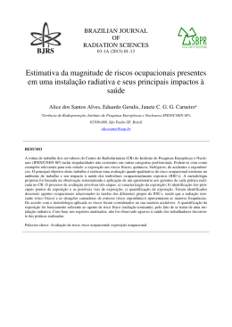 Estimativa da magnitude de riscos ocupacionais presentes em uma