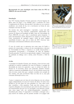 Reconstru&ccedil;&atilde;o de uma instala&ccedil;&atilde;o com luzes n&eacute;on de 1972 na FBAUP