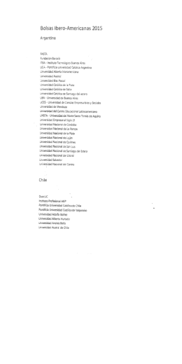 Lista de Universidades Participantes