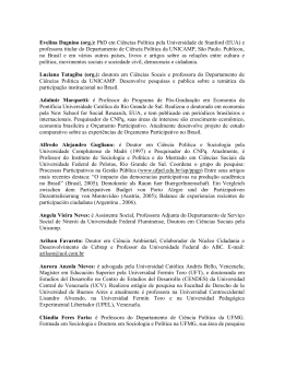 DEMOCRACIA, SOCIEDADE CIVIL E PARTICIPA&Ccedil;&Atilde;O