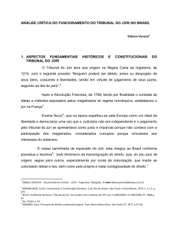 An&aacute;lise critica do Tribunal do Juri no Brasil