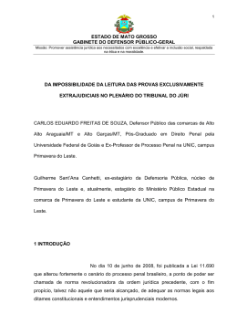 Artigo - Da Impossibilidade da Leitura das Provas Exclusivamente