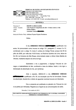 . VARA DO JÚRI/EXECUÇOES