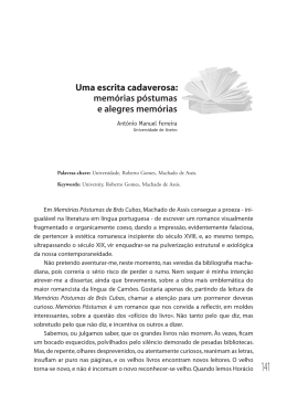 Uma escrita cadaverosa: memórias póstumas e alegres memórias