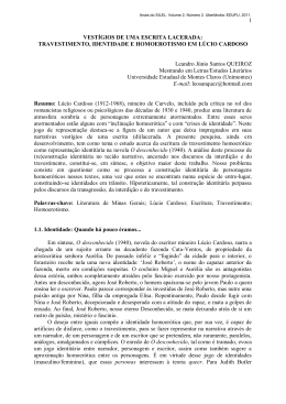 1 VEST&Iacute;GIOS DE UMA ESCRITA LACERADA: TRAVESTIMENTO
