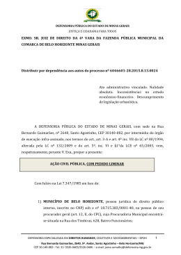 EXMO. SR. JUIZ DE DIREITO DA 4&ordf; VARA DA FAZENDA P&Uacute;BLICA