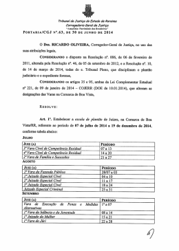 Tribunal de Jusﬁ&ccedil;a do Estado de Roraima