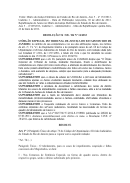 Quadro de Ju&iacute;zos Tabelares - Tribunal de Justi&ccedil;a do Estado do Rio