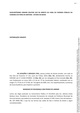 Decis&atilde;o do juiz Gustavo Rubens Hungria contra licita&ccedil;&atilde;o da PMFS
