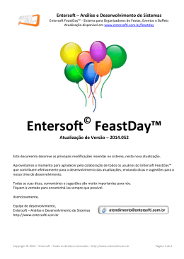 Entersoft Feastday - Atualização 2014.052