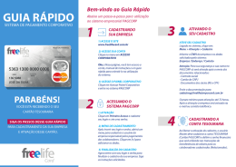Veja o PDF - Cart&atilde;o Pr&eacute;-pago Free Life Card MasterCard