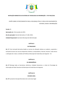 instru&ccedil;&atilde;o normativa do sistema de tecnologia da informa&ccedil;&atilde;o