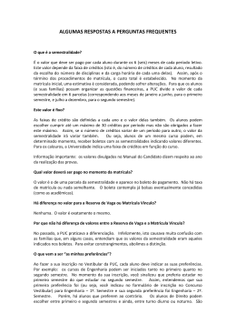 Perguntas mais frequentes - PUC-Rio