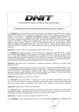 1&ordm; Caderno de Perguntas e Respostas