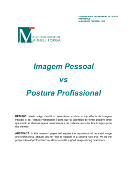 Imagem Pessoal vs Postura Profissional