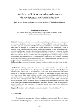 Judiciary activism: a discussion on new position of