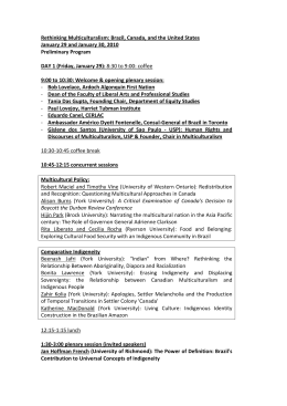 Rethinking Multiculturalism: Brazil, Canada, and