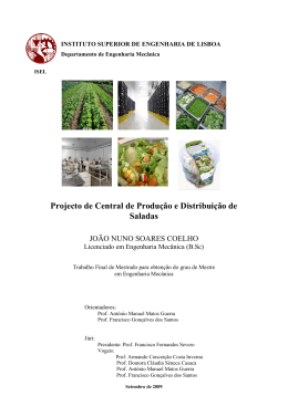Projecto de Central de Produção e Distribuição de Saladas