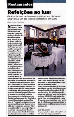 artigo  - Restaurante Luar de Janeiro