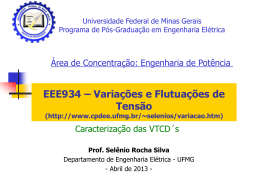 Caracterização das VTCD´s - Universidade Federal de Minas Gerais