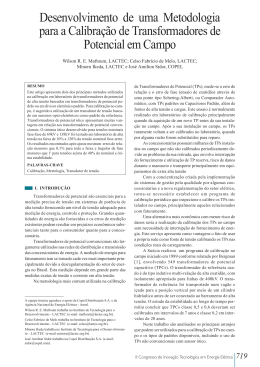 Desenvolvimento de uma Metodologia para a Calibra&ccedil;&atilde;o de