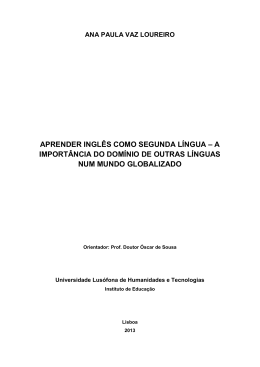 a importância do domínio de outras línguas num mundo
