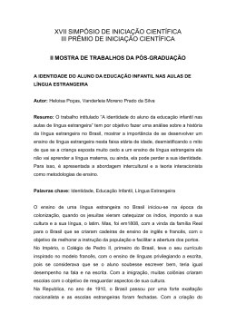XVII SIMPÓSIO DE INICIAÇÃO CIENTÍFICA III PRÊMIO DE