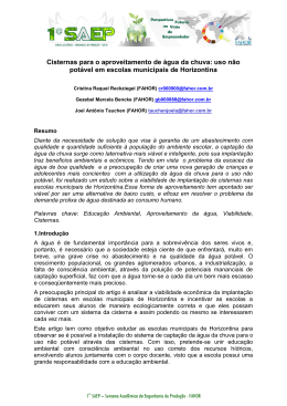 uso n&atilde;o pot&aacute;vel em escolas municipais de Horizontina