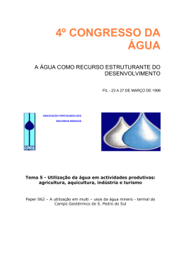 4º Congresso da Água (paper 062) - S. Pedro do Sul - (DECA