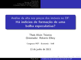 Há indícios de formação de uma bolha especulativa?