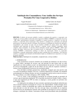 Satisfa&ccedil;&atilde;o dos Consumidores: Uma An&aacute;lise dos Servi&ccedil;os