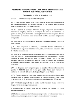 REGIMENTO ELEITORAL DO DCE