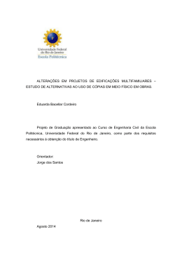 altera&ccedil;&otilde;es em projetos de edifica&ccedil;&otilde;es - Poli Monografias
