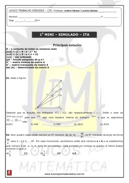 Simulado Loucos por Matem&aacute;tica