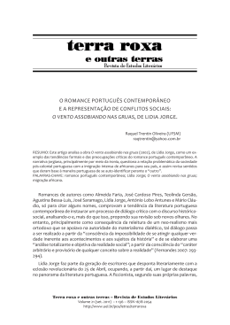 O Romance Portugu&ecirc;s Contempor&acirc;neo e a Representa&ccedil;&atilde;o de