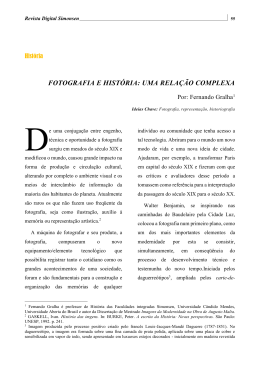 Fotografia e Hist&oacute;ria: uma rela&ccedil;&atilde;o complexa